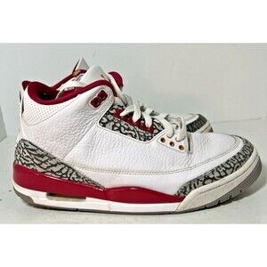 Air Jordan Shoes Mens 8.5 Mid Cardinal Red 3 Nike Basketball Sneakers CT8532-126